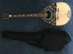 Επτάχορδο Μπουζούκι (bouzouki) σχέδιο κόκκινο τριανταφυλλο