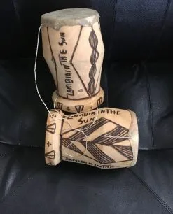 Αφρικάνικα τύμπανα από Ζαμπια 18 Cm ξύλινα Vintage