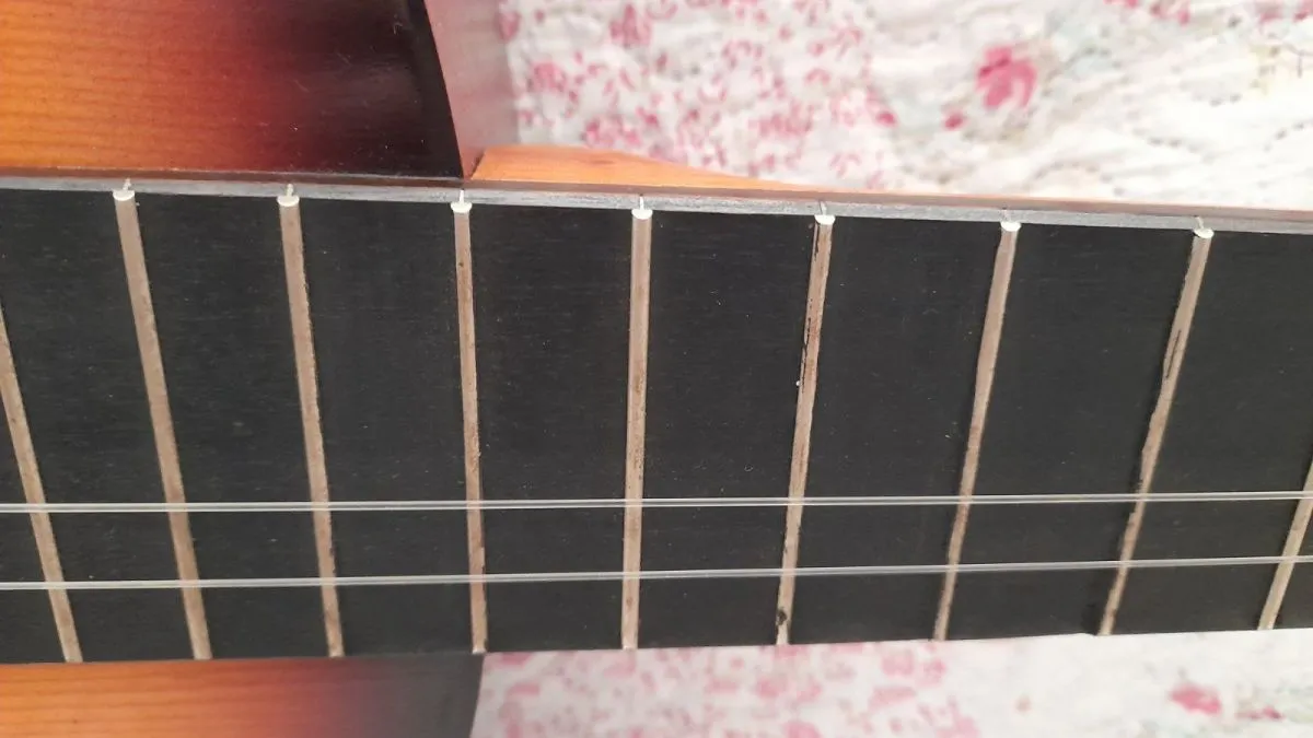 Vintage Ritmo Παλιά ακουστική κιθάρα της δεκαετίας του 70 με δερμάτινη θήκη και λουράκι - Image 4