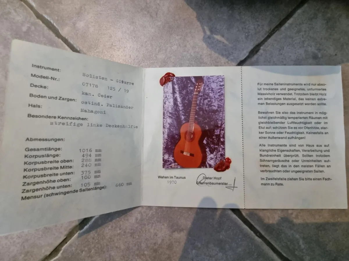Κιθάρα Concierto Nr. 78 - Dieter Hopf - 1971 - Image 7
