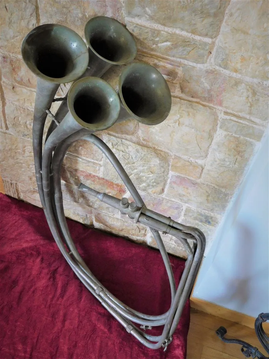 Σπάνιο χάλκινο μουσικό όργανο αντίκα - Image 6