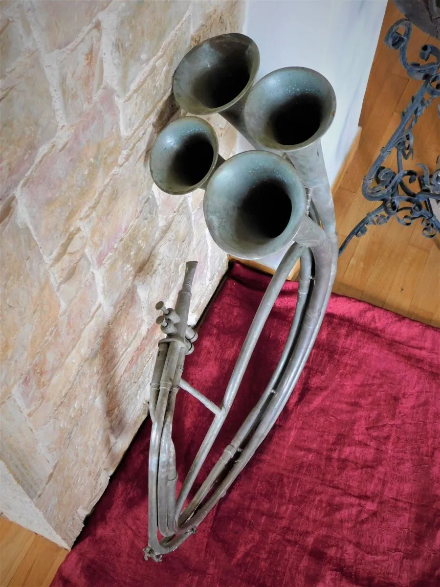 Σπάνιο χάλκινο μουσικό όργανο αντίκα - Image 8