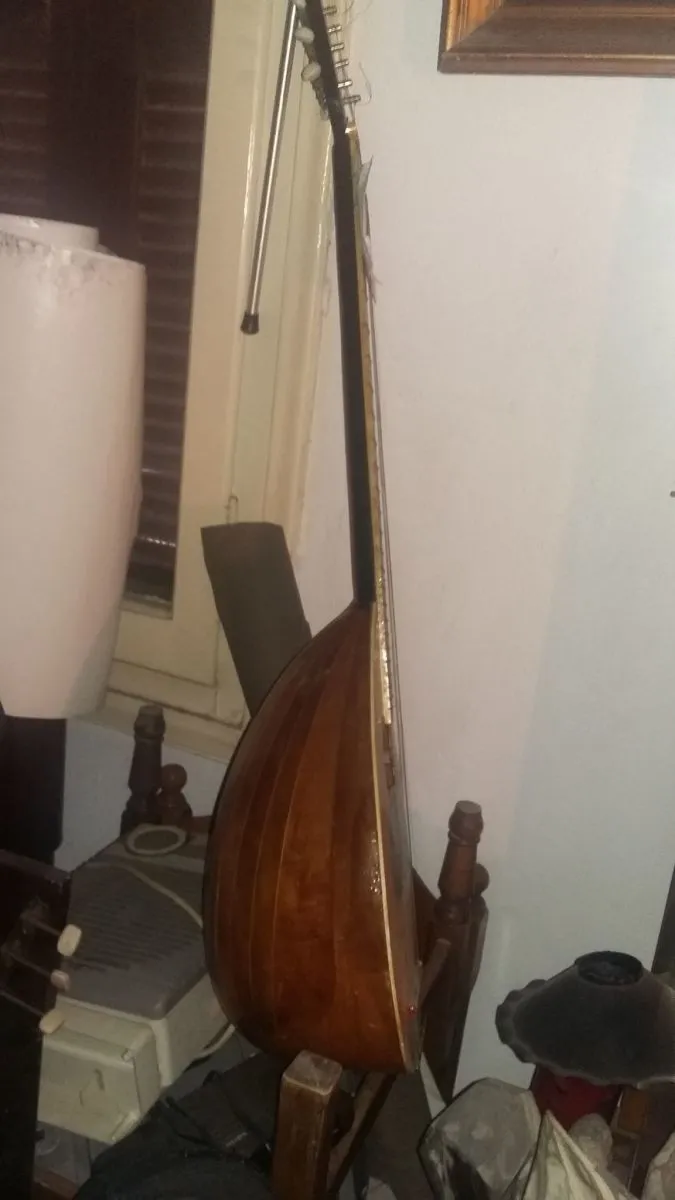 Μπουζούκι εξάχορδο ( τρίχορδο ) 1910 - 1930 Vintage .αντίκα . - Image 4